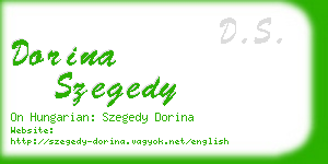 dorina szegedy business card